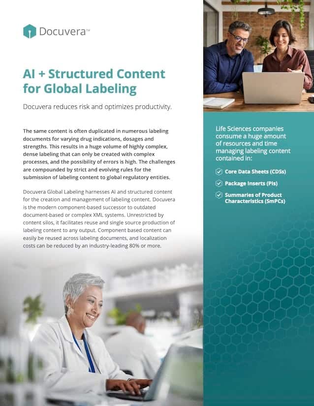 Realizing the Promise of Structured Component Authoring 1 10.22.24 Docuvera Labeling Data Data Sheet